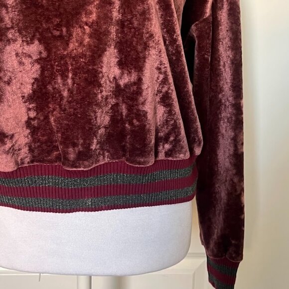 THE ONLY ALICE Maroon Burgundy Long Sleeve Sweater Top Size XS - Picture 6 of 16